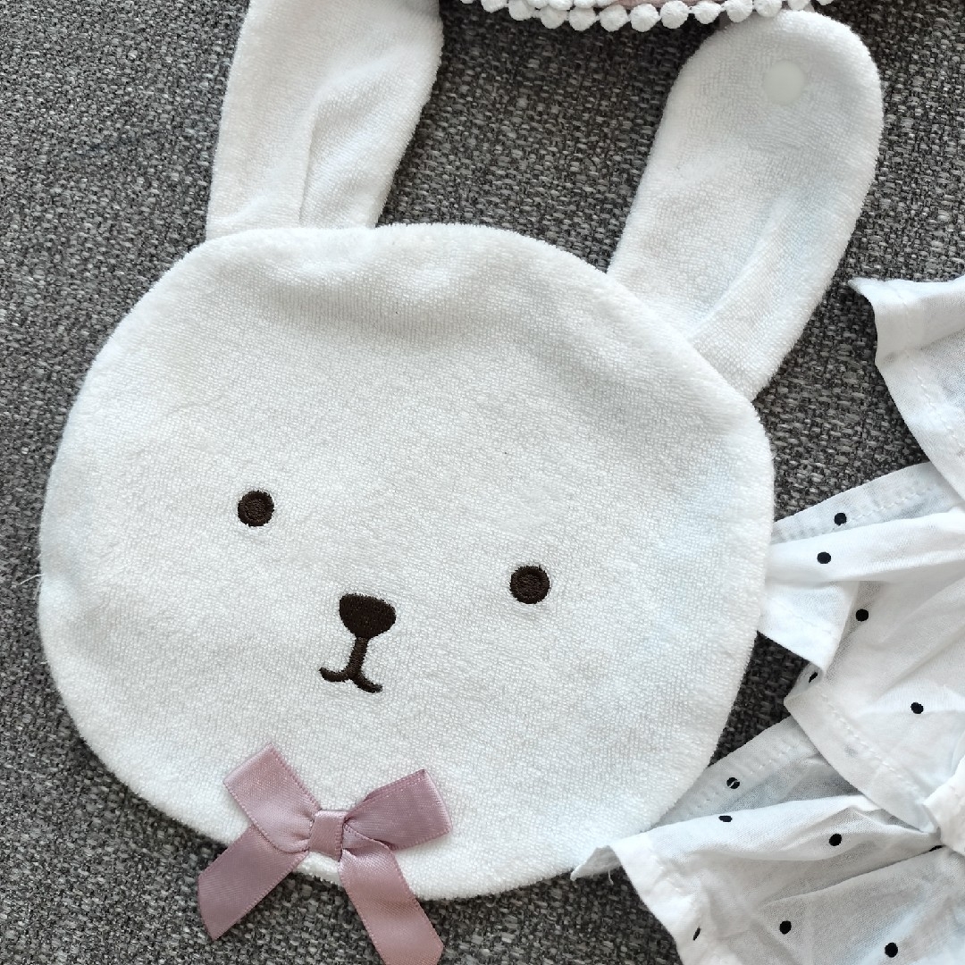 petit main(プティマイン)のプティマイン　ベビースタイ　5枚セット　まとめ売り　よだれかけ　赤ちゃん キッズ/ベビー/マタニティのこども用ファッション小物(ベビースタイ/よだれかけ)の商品写真