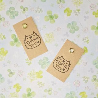 (710)サンキュータグ ねこ Thankyou💓‪(カード/レター/ラッピング)