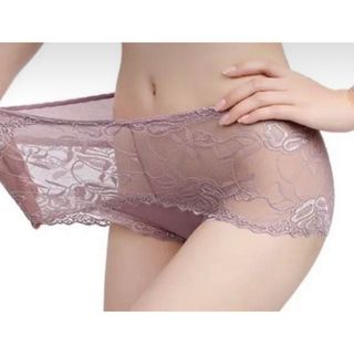 powan様専用　上品ショーツ：薄紫と黒　2枚セット、XXL (ショーツ)