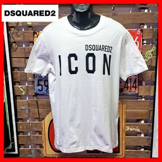 ディースクエアード(DSQUARED2)のDsquared2　Cool Fit ICON プリント　Tシャツ　L　ホワイト(Tシャツ/カットソー(半袖/袖なし))