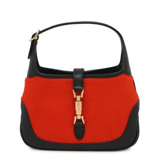 グッチ(GUCCI)のグッチ ハンドバッグ ジャッキー 1961 ミニ ハラコ 637092 GUCCI 2way 黒(ハンドバッグ)