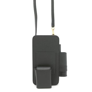 エルメス(HERMES)のエルメス フォンケース ウェイ ブラック/ゴールド金具 エプソン/スイフト/ボックスカーフ U刻印 黒(ショルダーバッグ)