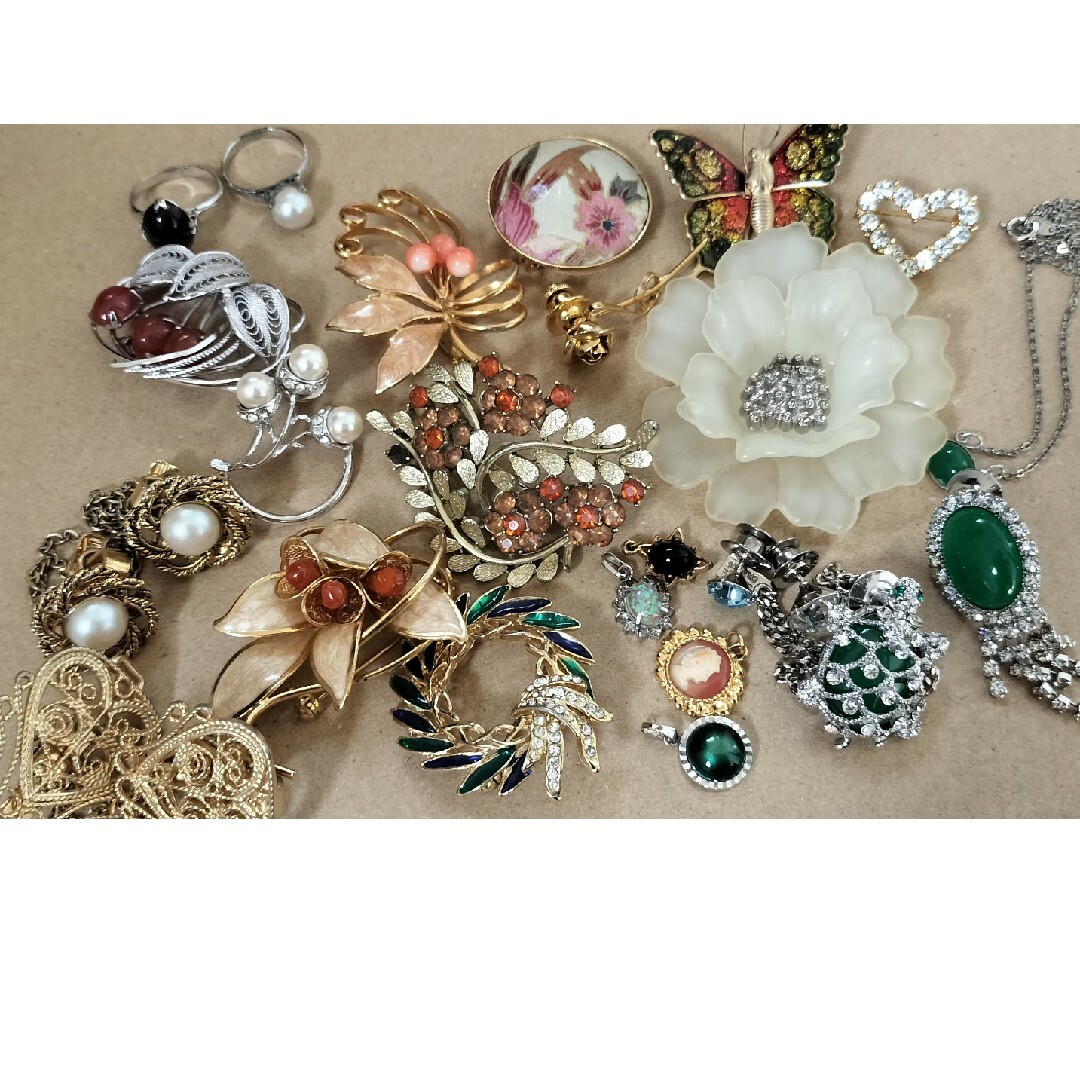 【⑬】遺品整理 ヴィンテージアクセサリーまとめ 遺品整理 生前整理 昭和レトロ ヴィンテージ アクセサリーセット