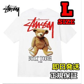 ステューシー(STUSSY)のSTUSSY BUILT TOUGH Tシャツ Lサイズ ホワイト(Tシャツ/カットソー(半袖/袖なし))