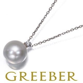 タサキ(TASAKI)のTASAKI タサキ ネックレス パール 真珠 8.0mm ダイヤ ダイヤモンド 0.01ct K18WG (ネックレス)