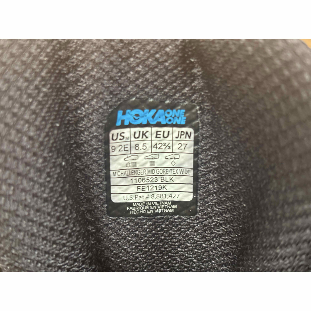HOKA ONE ONE(ホカオネオネ)の【美品】【送料無料】ホカ チャレンジャー ミドル ゴアテックス 27cm ワイド スポーツ/アウトドアのアウトドア(登山用品)の商品写真