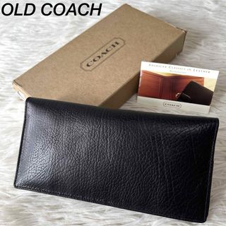 コーチ(COACH)の【新品未使用】オールドコーチ　レザー　かぶせ長財布　札入れ(長財布)