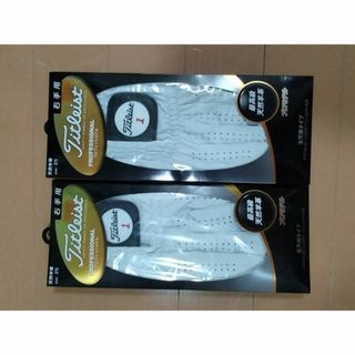 タイトリスト(Titleist)の【新品】タイトリストプロフェッショナルテック 25cm 右手用 ホワイト 2枚(ウエア)