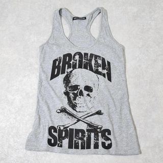 ゴーストオブハーレム(GHOST OF HARLEM)のy2k GHOST OF HARLEM 髑髏 スカル タンクトップ グランジ平成(タンクトップ)