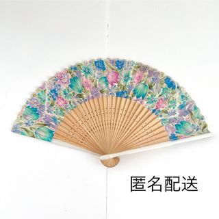 扇子　フラワープリント　花柄♡