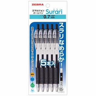 ゼブラ 油性ボールペン スラリ 0.7 黒 5本 P-BN11-BK5(その他)
