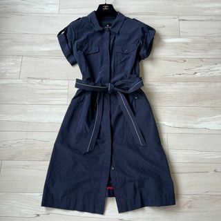 SELECT - 【美品】ヴィクトリノックス　半袖ワンピース　リボン　フロントボタン　撥水
