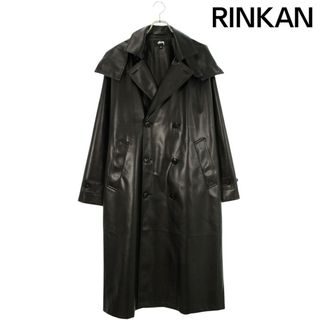 ステューシー(STUSSY)のステューシー  Double Breasted Trench Coat フード付きフェイクレザーコート メンズ M(その他)