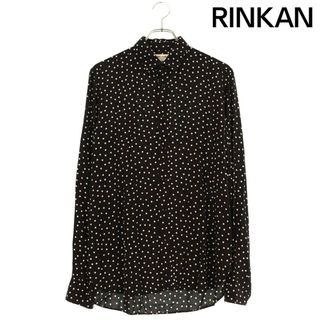 サンローラン(SAINT LAURENT)のサンローランパリ  376916 Y315W ドット総柄長袖シャツ メンズ 38(シャツ)