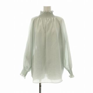 ノーブル(Noble)のノーブル シャーリングシアーブラウス シャツ 長袖 38 緑 (シャツ/ブラウス(長袖/七分))