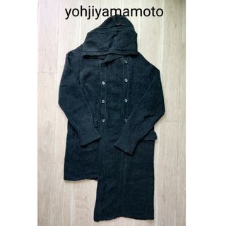ヨウジヤマモトプールオム(Yohji Yamamoto POUR HOMME)の★美品 19aw 多素材赤ラインダブルニットコート yohjiyamamoto(モッズコート)