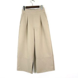 ビームスハート パンツ サイドライン タック ワイドパンツ S ベージュ(その他)