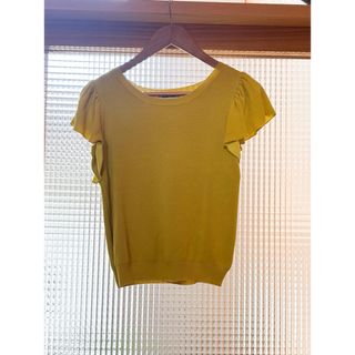 グローバルワーク(GLOBAL WORK)のGLOBAL WORK 袖フリルニット(Tシャツ(半袖/袖なし))