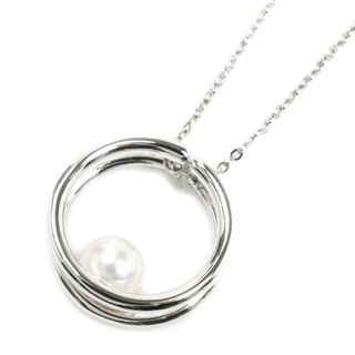 ミキモト(MIKIMOTO)のMIKIMOTO ミキモト シルバー パール ネックレス パール約7.0mm 6.6g 45cm レディース【中古】【美品】(ネックレス)