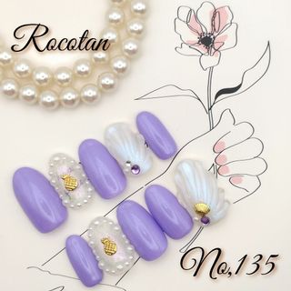 ★SALE★【No,135】ネイルチップ サイズ/チップ変更可 イニシャル可