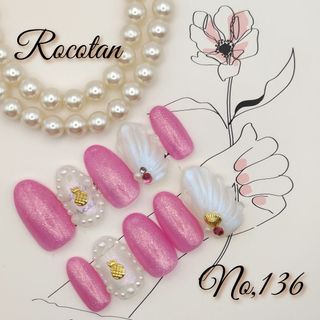 ★SALE★【No,136】ネイルチップ サイズ/チップ変更可 イニシャル可