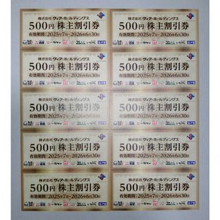 ヴィア・ホールディングス株主優待券　500円×10枚(レストラン/食事券)
