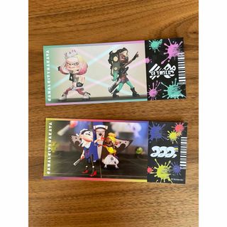ニンテンドウ(任天堂)のスプラトゥーン　チケット風カード(キャラクターグッズ)