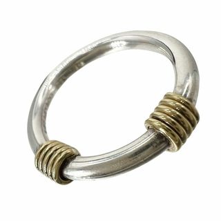 【中古】 Tiffany ＆ Co. ティファニー  指輪・リング   コンビバンドウィズ リング #7.5 K18 × 925 指輪 男女兼用 25018779 QB(リング(指輪))