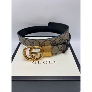 グッチ(GUCCI)の新品同様‼️ グッチ ダブルGバックル GGマーモント リバーシブル ベルト(ベルト)