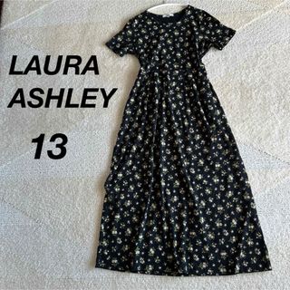ローラアシュレイ(LAURA ASHLEY)の週末SALE❗️ ローラアシュレイ　花柄ロングワンピース サイズ13(ロングワンピース/マキシワンピース)