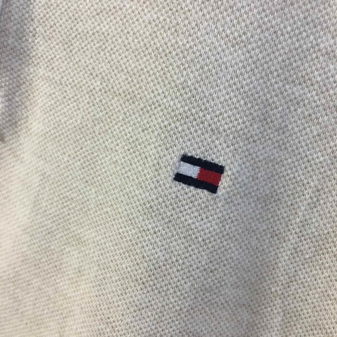 TOMMY HILFIGER(トミーヒルフィガー)の【希少】トミーヒルフィガー TOMMY ポロシャツ XL ベージュ 古着 メンズのトップス(ポロシャツ)の商品写真
