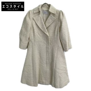 フォクシー(FOXEY)のフォクシー ﾎﾜｲﾄ 40544 ﾂｲｰﾄﾞ Dress Miss Edinburgh 七分袖 ｺｰﾄ 38(その他)