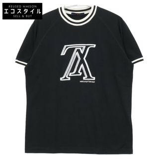 ルイヴィトン(LOUIS VUITTON)のルイヴィトン ブラック RM182M CMS HFY04W アップサイドダウンLVロゴ Tシャツ L(その他)