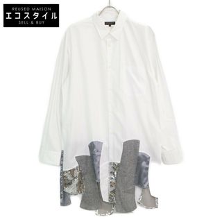 コムデギャルソンオムプリュス(COMME des GARCONS HOMME PLUS)のコムデギャルソンオムプリュス 24AW 白 ｽﾊﾟﾝｺｰﾙﾌﾞﾛｰﾄﾞｼｬﾂ S(その他)