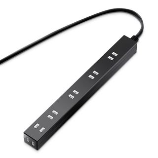 エレコム 電源タップ ACアダプタが5つ挿せる幅広コンセント 雷ガード付 6個口