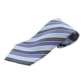 エルメネジルドゼニア(Ermenegildo Zegna)のエルメネジルドゼニア ストライプ柄 シルク ネクタイ 青(ネクタイ)