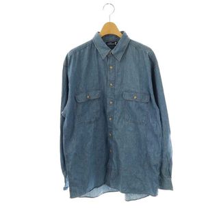 ディズニー(Disney)のディズニー Disney デニムシャツ  バックプリント L サックスブルー(シャツ/ブラウス(長袖/七分))