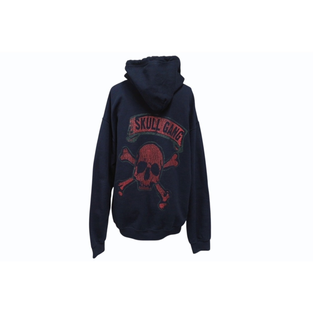 SKULL GANG パーカー SKULL GANG スカルギャング プリント ジップアップパーカー