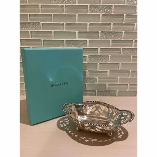 ティファニー(Tiffany & Co.)のレア【ティファニー】アンテーク　ナッツディッシュ　銀食器　ヴィンテージ(食器)