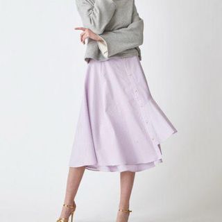 TRUNO by NOISE MAKER◇美品◇アシンメトリーストライプスカート