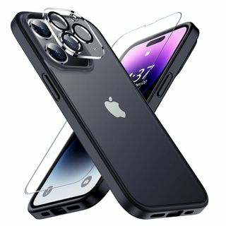 【カバー】iphone14pro ケース 半透明 カメラレンズ保護付き 耐衝撃 (その他)