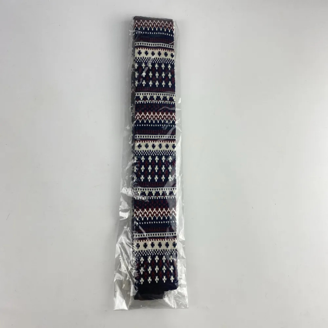 【新品】★ネイビー★カジュアル オシャレ ニットタイ シンプル  メンズのファッション小物(ネクタイ)の商品写真