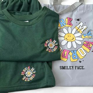 スマイリーフェイス 上下セット M バッグ付き(ルームウェア)