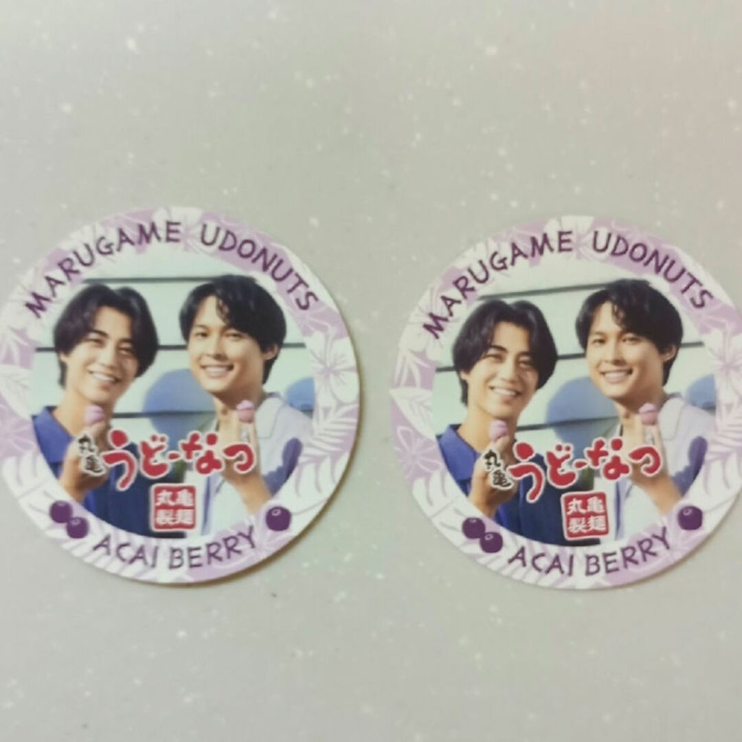 King & Prince(キングアンドプリンス)の2枚　丸亀製麺　うどーなつ　髙橋海人　松村北斗　ステッカー  エンタメ/ホビーのタレントグッズ(アイドルグッズ)の商品写真