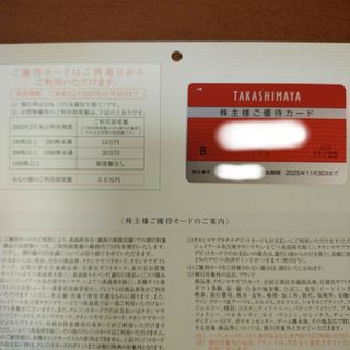 タカシマヤ(髙島屋)の高島屋　株主優待カード　30万円(ショッピング)