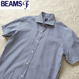 ビームスエフ(BEAMS F)の(美品)BEAMS F 半袖シャツ  カッタウェイブルー系 ストライプ  M　(シャツ)
