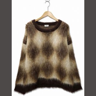 セリーヌ(CELINE)のセリーヌ クロップド ボクシー セーター イン ブラッシュド モヘヤ L(ニット/セーター)