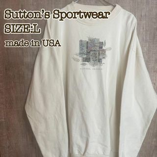 古着 Sutton’s Sportwear スウェット アイボリー　USA製 L