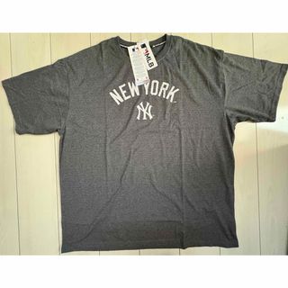 メジャーリーグベースボール(MLB)の新品　3Lサイズ MLB ヤンキース　半袖Tシャツ グレー(Tシャツ/カットソー(半袖/袖なし))