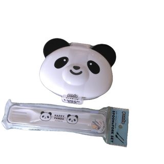 パンダ　🐼　お弁当箱　スプーン　フォーク　新品未使用(弁当用品)